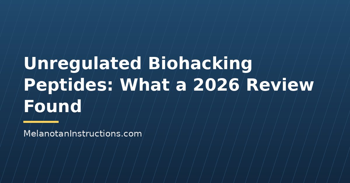 Unregulated Biohacking Peptides: What a 2026 Review Found