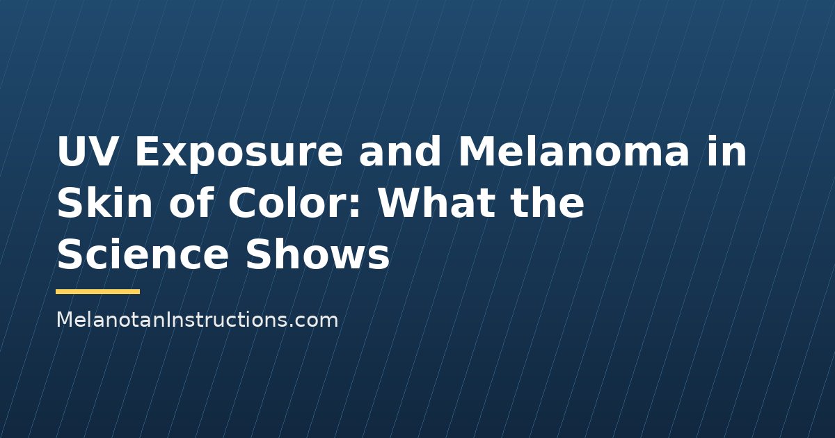 UV Exposure and Melanoma in Skin of Color: What the Science Shows