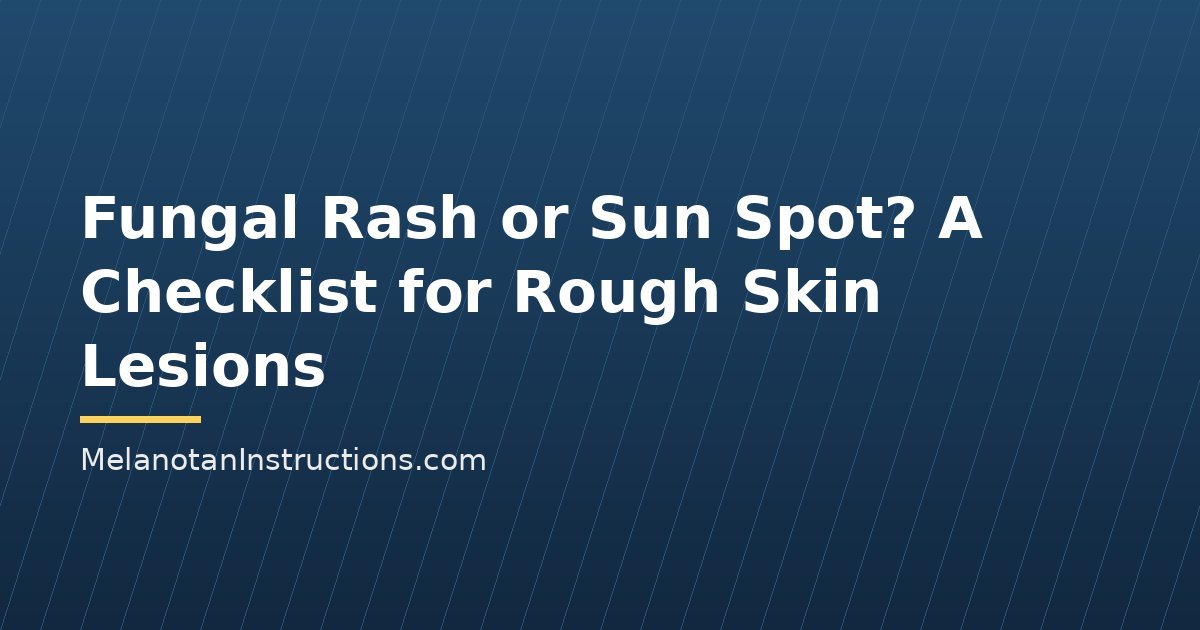 Fungal Rash or Sun Spot? A Checklist for Rough Skin Lesions
