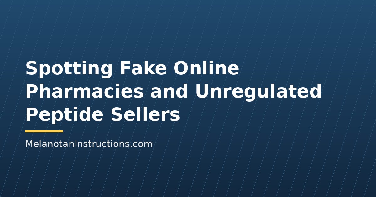 Spotting Fake Online Pharmacies and Unregulated Peptide Sellers