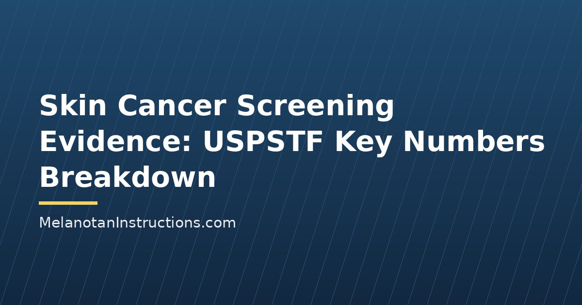 Skin Cancer Screening Evidence: USPSTF Key Numbers Breakdown