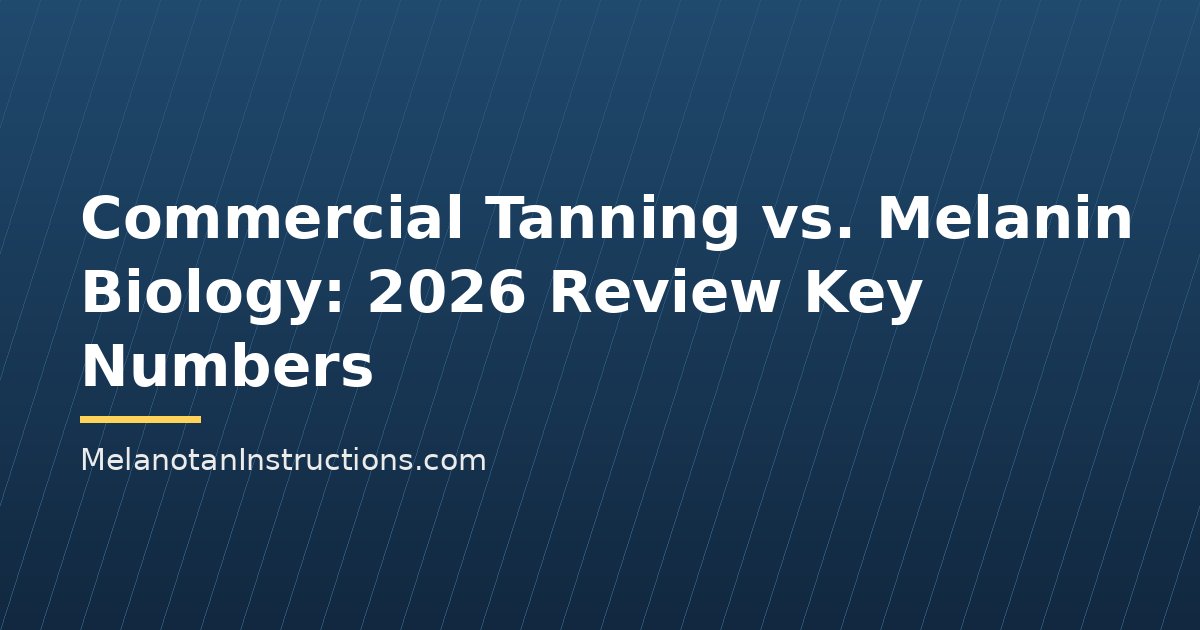 Commercial Tanning vs. Melanin Biology: 2026 Review Key Numbers