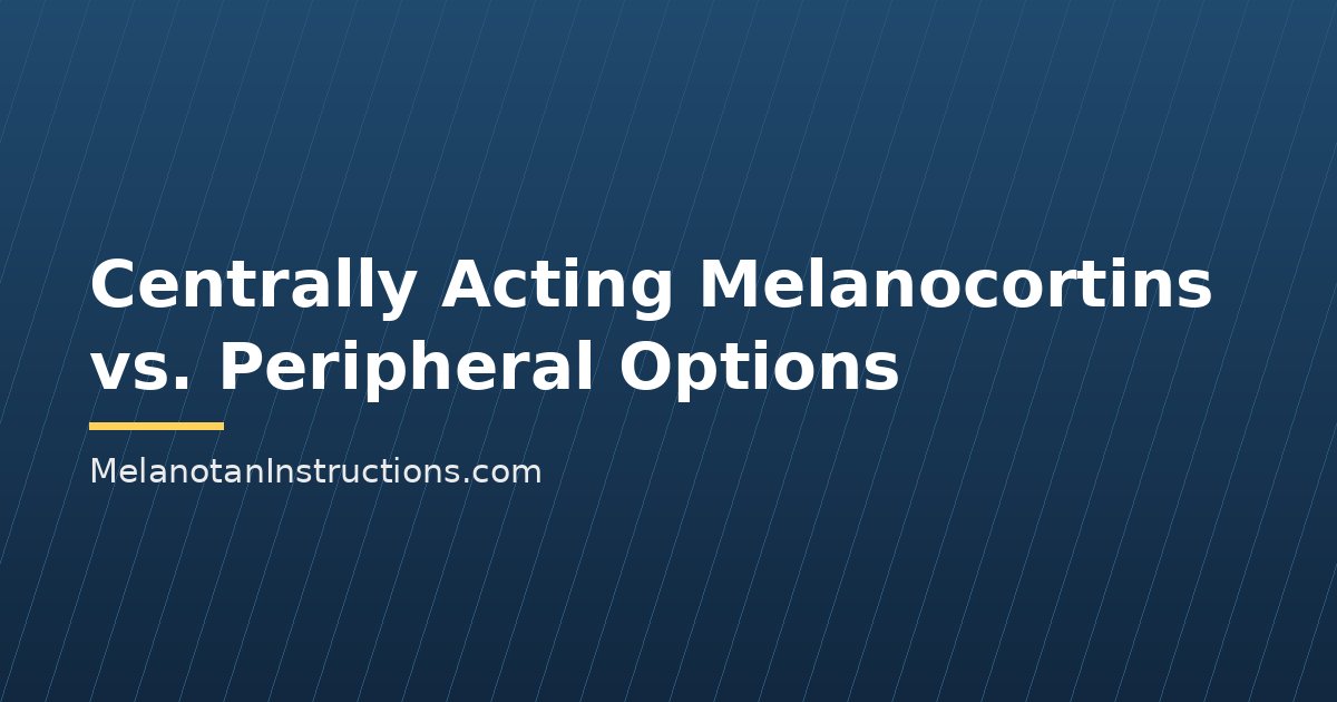 Centrally Acting Melanocortins vs. Peripheral Options