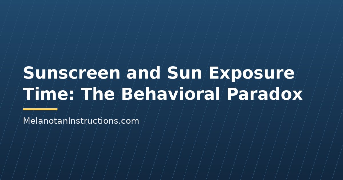 Sunscreen and Sun Exposure Time: The Behavioral Paradox