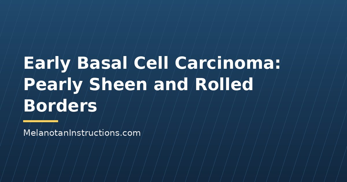 Early Basal Cell Carcinoma: Pearly Sheen and Rolled Borders