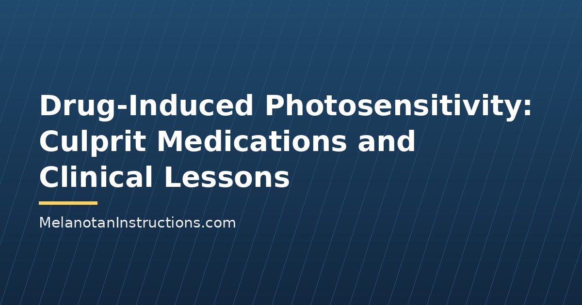 Drug-Induced Photosensitivity: Culprit Medications and Clinical Lessons