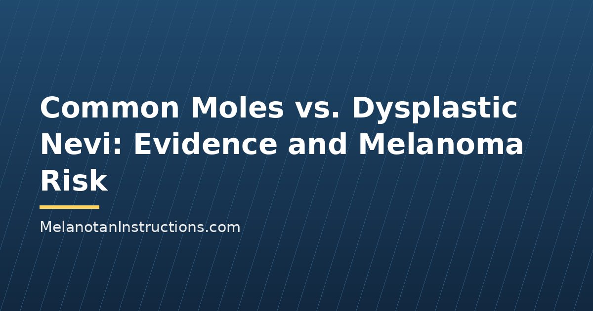 Common Moles vs. Dysplastic Nevi: Evidence and Melanoma Risk